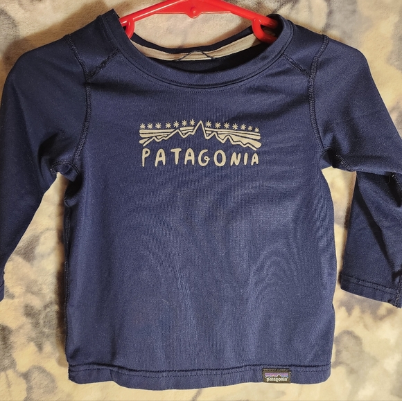 Patagonia 6-12m Infant Baby Long Sleeve Tees Shirt Navy Blue $28 - Picture 2 of 4